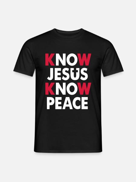 Know Jesus - Know Peace - Men's T-Shirt - black