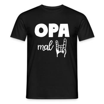 Opa mal Zwei 2 Kinder Rock'n' Roll Großvater - Männer T-Shirt - Schwarz - Vorne - AI Model Male 178 light (178cm)