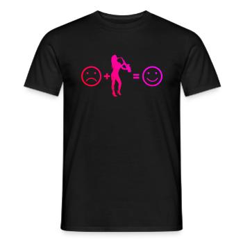 Women's Saxophone Saxophone Saxophone Saxophone Men Saxophone - Men's T-Shirt - black - Front - AI Model Male 178 light (178cm)