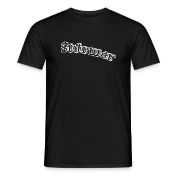 Stürmer - Männer T-Shirt - Schwarz - Vorne - AI Model Male 178 light (178cm)