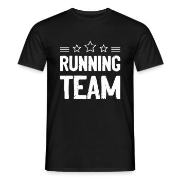 Running Team - Men's T-Shirt - black - Front - AI Model Male 178 light (178cm)