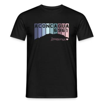 Cerro Aconcagua 6961 Andes Argentina Argentina - Men's T-Shirt - black - Front - AI Model Male 178 light (178cm)