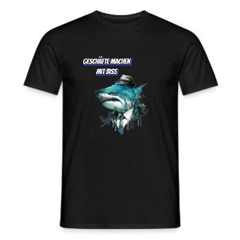 Geschäfte machen mit Biss-Einfach tierisch! - Männer T-Shirt - Schwarz - Vorne - AI Model Male 178 light (178cm)