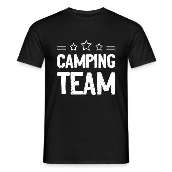 Camping Team - Männer T-Shirt - Schwarz - Vorne - AI Model Male 178 light (178cm)