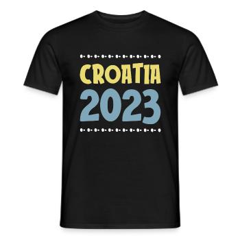 Croatia 2023 - Men's T-Shirt - black - Front - AI Model Male 178 light (178cm)
