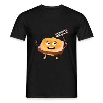 Leberkäsesemmel Leberkas Leberkäs Fleischkäse - Männer T-Shirt - Schwarz - Vorne - AI Model Male 178 light (178cm)