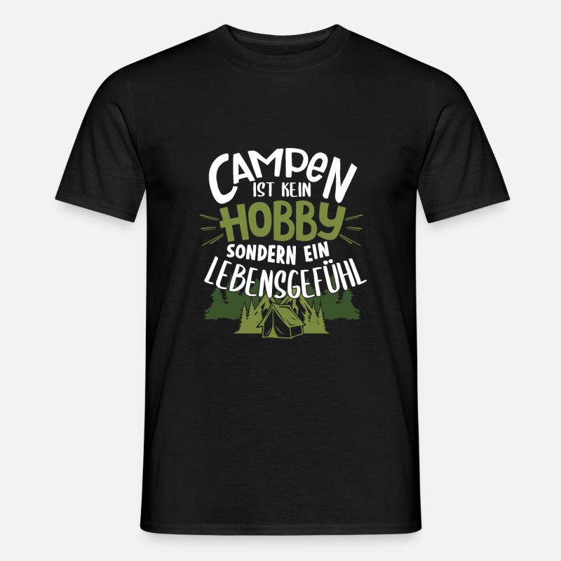 Campen Camping Wohnwagen Camper Geschenk - Männer T-Shirt - Schwarz