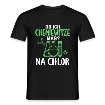 Chemie Lehrer Chemiker Chemielehrer Na Chlor Witze - Männer T-Shirt - Schwarz - Vorne - AI Model Male 178 light (178cm)