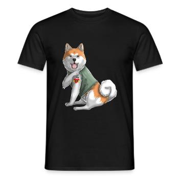 Ich liebe Mama Tattoo japanische Akita Inu Mama - Männer T-Shirt - Schwarz - Vorne - AI Model Male 178 light (178cm)