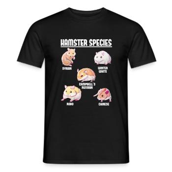 Hamster Species - Men's T-Shirt - black - Front - AI Model Male 178 light (178cm)