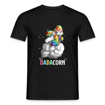Dadacorn - Magical Unicorn Dad - Men's T-Shirt - black - Front - AI Model Male 178 light (178cm)