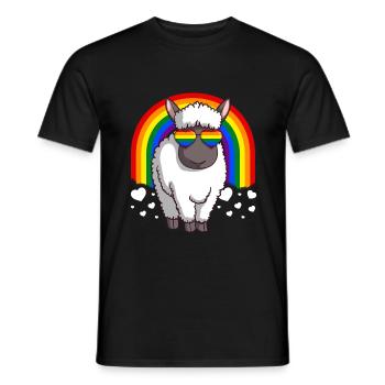 LGBT Schaf Homosexuell Stolz Regenbogen - Männer T-Shirt - Schwarz - Vorne - AI Model Male 178 light (178cm)