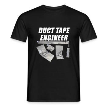 duct tape engineer - Männer T-Shirt - Schwarz - Vorne - AI Model Male 178 light (178cm)