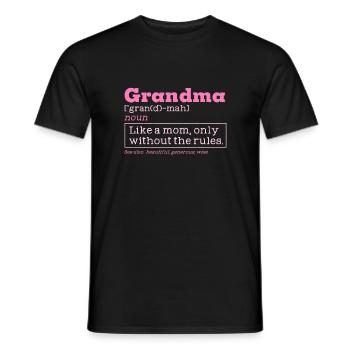 Grandma definition for grandmother granny mom - Männer T-Shirt - Schwarz - Vorne - AI Model Male 178 light (178cm)
