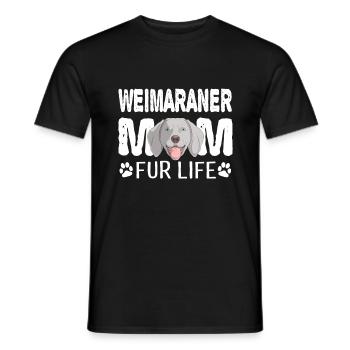 Weimaraner Mutter fürs Leben Dog Pun - Männer T-Shirt - Schwarz - Vorne - AI Model Male 178 light (178cm)