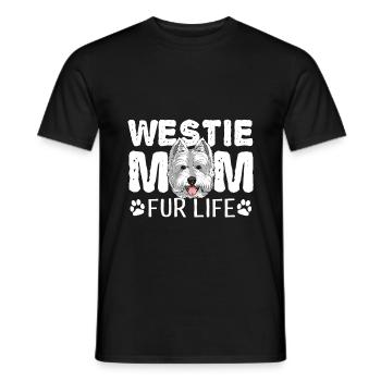 Westie Mutter fürs Leben West Highland White Terrier - Männer T-Shirt - Schwarz - Vorne - AI Model Male 178 light (178cm)