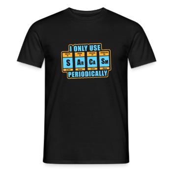 Funny Chemistry Sarcasm Periodic Table - Men's T-Shirt - black - Front - AI Model Male 178 light (178cm)