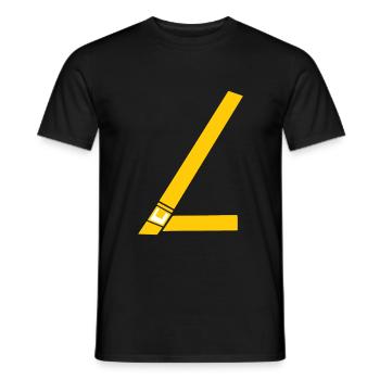 belt to buckle - Men's T-Shirt - black - Front - AI Model Male 178 light (178cm)
