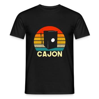 cajon vintage instrument - Männer T-Shirt - Schwarz - Vorne - AI Model Male 178 light (178cm)