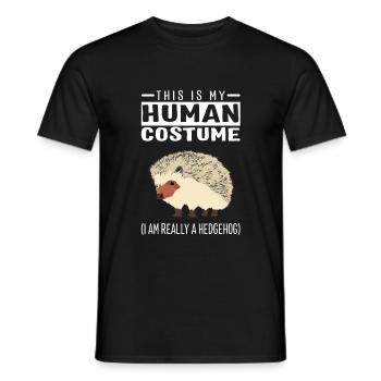 This Is My Human Costume I'm Really A Hedgehog - Men's T-Shirt - black - Front - AI Model Male 178 light (178cm)