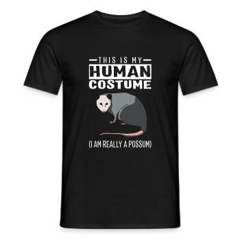 This Is My Human Costume I'm Really A Possum - Men's T-Shirt - black - Front - AI Model Male 178 light (178cm)