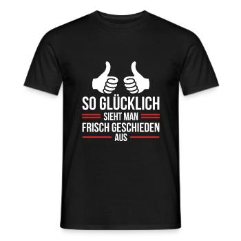 So Glücklich Sieht Man Frisch Geschieden aus - Männer T-Shirt - Schwarz - Vorne - AI Model Male 178 light (178cm)