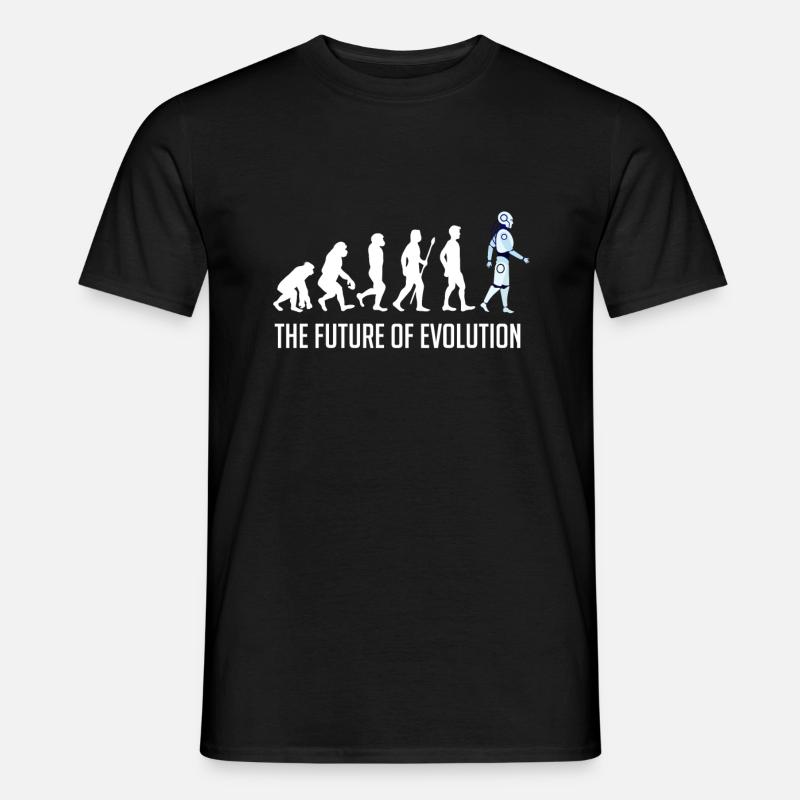 fremtiden for evolution robot - Mænd T-shirt - sort