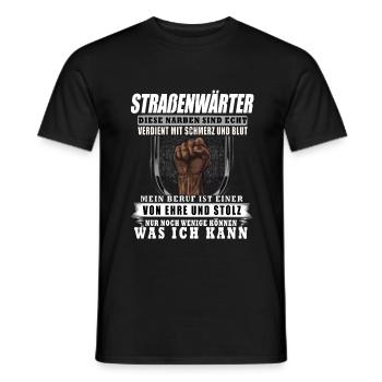 ehre und stolz straßenwärter - Männer T-Shirt - Schwarz - Vorne - AI Model Male 178 light (178cm)