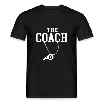 the coach - Men's T-Shirt - black - Front - AI Model Male 178 light (178cm)