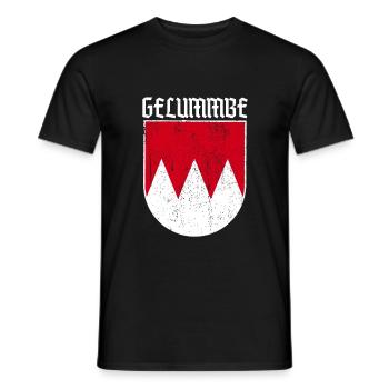 gelummbe fränkisch - Männer T-Shirt - Schwarz - Vorne - AI Model Male 178 light (178cm)