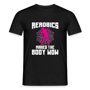 Retro Aerobic Sport Design - Männer T-Shirt - Schwarz - Vorne - AI Model Male 178 light (178cm)