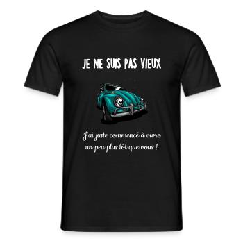 Je ne suis pas vieux 3 - T-shirt homme - noir - Devant - AI Model Male 178 light (178cm)