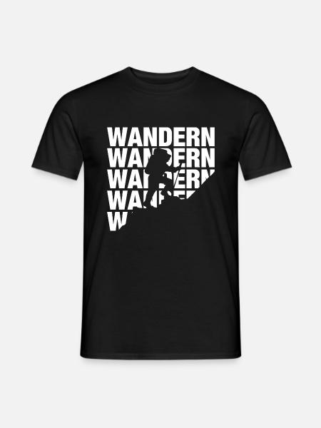 Wandern Berge Wanderer Bergsteiger - Männer T-Shirt - Schwarz
