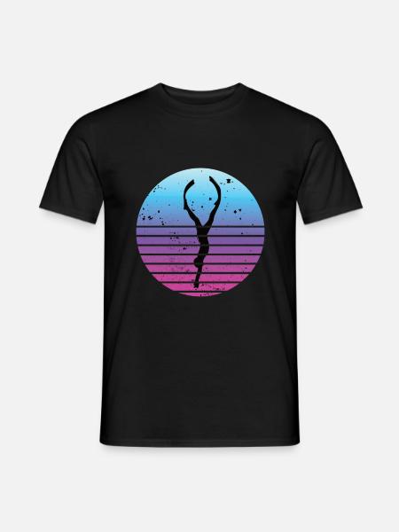 Freediving Retro Freitaucher für Apnoe Taucher - Männer T-Shirt - Schwarz