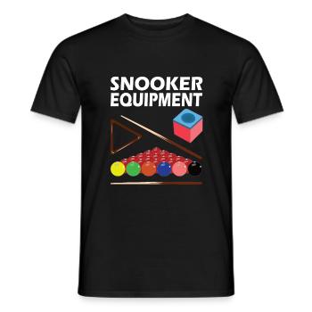 Snooker Pool & Billard Equipment - Männer T-Shirt - Schwarz - Vorne - AI Model Male 178 light (178cm)