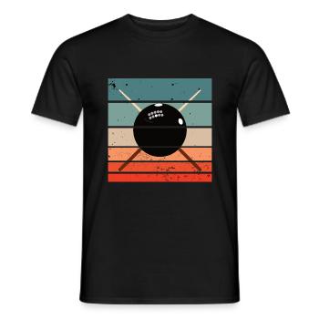 Snooker Pool & Billard Retro Vintage Style - Männer T-Shirt - Schwarz - Vorne - AI Model Male 178 light (178cm)