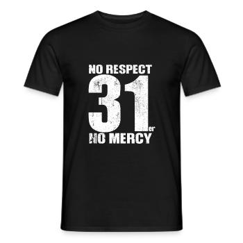No Respect for 31er - T-shirt homme - noir - Devant - AI Model Male 178 light (178cm)