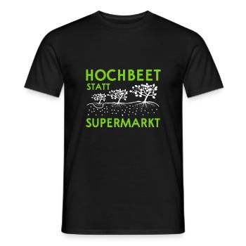 Hochbeet statt Supermarkt - Männer T-Shirt - Schwarz - Vorne - AI Model Male 178 light (178cm)