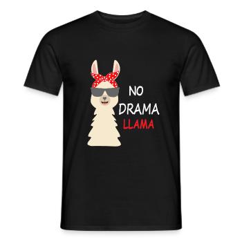 No Drama Llama - Men's T-Shirt - black - Front - AI Model Male 178 light (178cm)