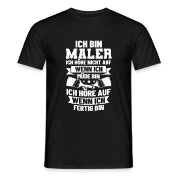 Lackierer Kleidung Fertig Aufhören Maler Geschenke - Männer T-Shirt - Schwarz - Vorne - AI Model Male 178 light (178cm)