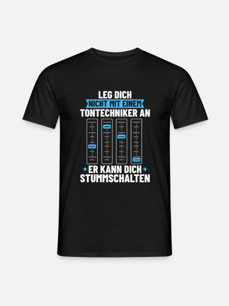 Veranstaltungstechniker Stummschalten Toningenieur - Männer T-Shirt - Schwarz