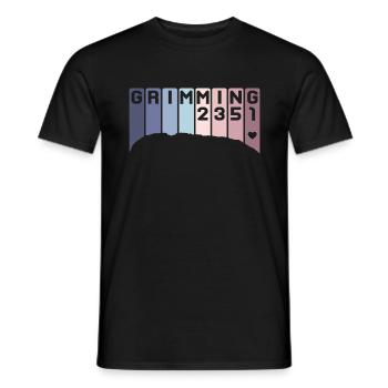 Grimming Berg Steiermark Austria Österreich Retro - Männer T-Shirt - Schwarz - Vorne - AI Model Male 178 light (178cm)