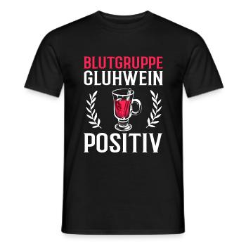 Blutgruppe Glühwein Positiv Weihnachtsdesign - Männer T-Shirt - Schwarz - Vorne - AI Model Male 178 light (178cm)