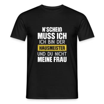 Witziger Hausmeister Spruch - Männer T-Shirt - Schwarz - Vorne - AI Model Male 178 light (178cm)