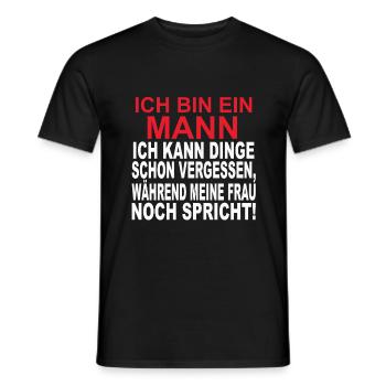 Ich bin ein Mann. - Männer T-Shirt - Schwarz - Vorne - AI Model Male 178 light (178cm)