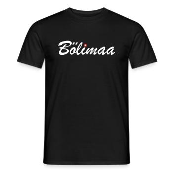 Bölimaa | Buhmann, Schweiz, Schweizerdeutsch - Männer T-Shirt - Schwarz - Vorne - AI Model Male 178 light (178cm)