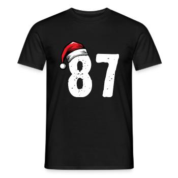 87 Numéro Noël - T-shirt homme - noir - Devant - AI Model Male 178 light (178cm)