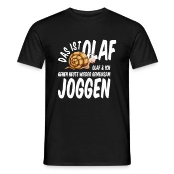 Laufshirt Jogging joggen Laufen Schnecke langsam - Männer T-Shirt - Schwarz - Vorne - AI Model Male 178 light (178cm)