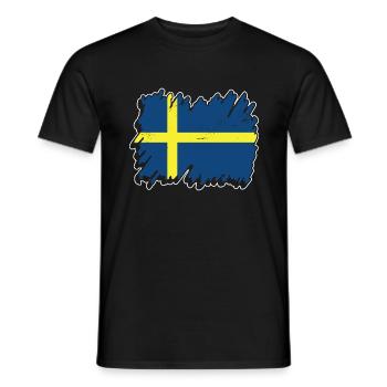 Sweden Design for Sweden Fans - Men's T-Shirt - black - Front - AI Model Male 178 light (178cm)