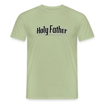 Holy father - Männer T-Shirt - Sage - Vorne - AI Model Male 178 light (178cm)